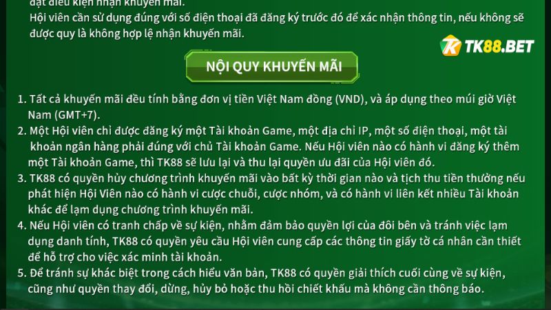 Nội quy và điều kiện Khuyến mãi 30.000Đ cho game thủ mới