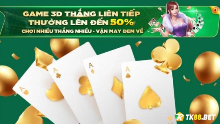 Khuyến mãi Game 3D HB88 thắng liên tiếp