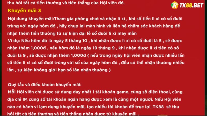 Khuyến mãi 3 khuyến mãi ngôi sao lì xì may mắn HB88