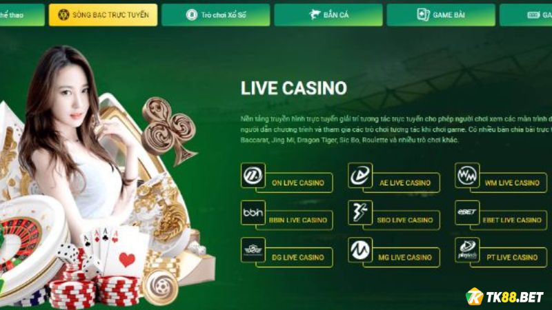 Sảnh cược Live Casino tại nhà cái HB88