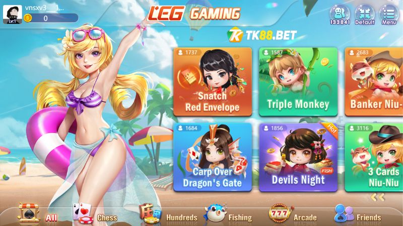 Giao diện LEG tại game đánh bài online HB88