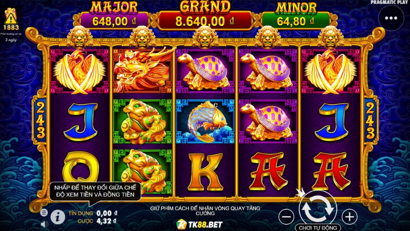 Nhà cái HB88 tỷ lệ trả thưởng cực lớn tại Slot game