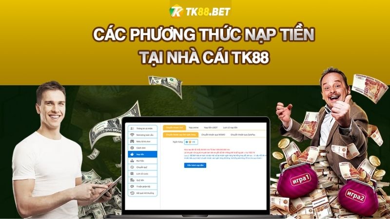 Menu các phương thức giao dịch tại nhà cái HB88